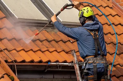 Démoussage et hydrofuge de toiture à Rom
